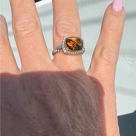 David Yurman Citrine & Diamond ring size 7 - Picture 5 of 5